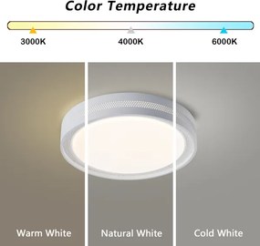 Brilagi - Plafonieră LED dimabilă KREON LED/54W/230V 3000-6000K, albă, Ø 38 cm + telecomandă
