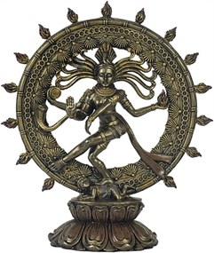 Statueta finisaj bronz zeul hindus Shiva 23 cm