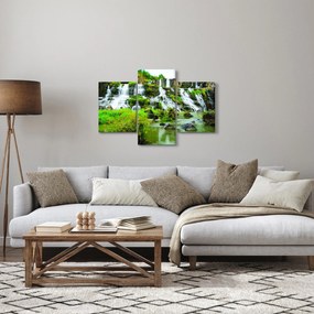 Tablou - cascade cu plante (90x60 cm)