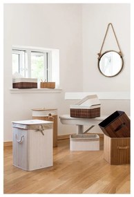 Coș de rufe din lemn și material textil 62 l Kankyo – Premier Housewares