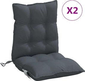 vidaXL Perne scaun cu spătar mic, 2 buc., antracit, textil oxford