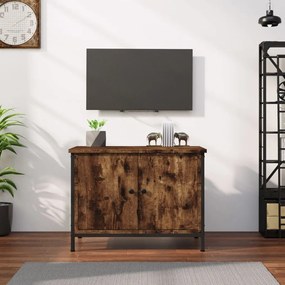 826297 vidaXL Comodă TV cu uși, stejar afumat, 60x35x45 cm, lemn prelucrat