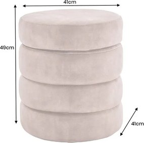 Taburete cu spatiu de depozitare, Catifea Maro ruginiu, VOQUE 50cm