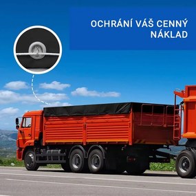 JAGO Prelata 650 g/m², cu ochiuri de aluminiu, negru, 4 x 8