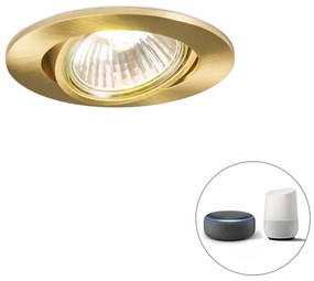Spot inteligent încastrat auriu reglabil incl. Wifi GU10 - Cisco