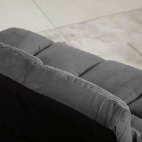 HOMCOM Fotoliu-pat de rezervă pliant convertibil - spătar reglabil în 14 poziții - 2 perne incluse, gri | Aosom Romania