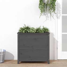 vidaXL Jardinieră de grădină, gri, 82,5x40x78 cm, lemn masiv de pin