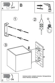 Aplică lemn Sollux Geo