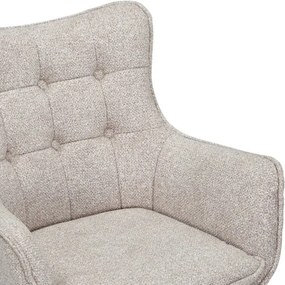 Set de 2 scaune pivotante picioare din lemn THOR bej