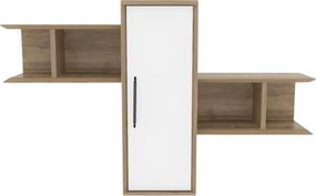 Raft OLIDA, nuc/alb, PAL melaminat, 119x35x52 cm