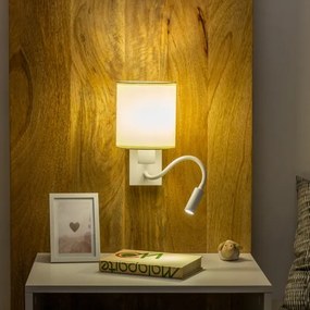 Lampă LED de perete Brilagi NUBILA 1xE27/25W/230V + LED/3W alb/crem