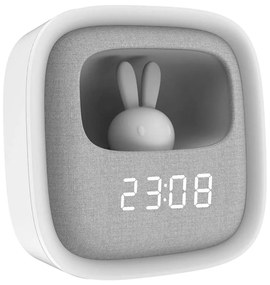 Lampă de noapte LED reglabilă cu ceas BUNNY LED/1,2W/5V 3000K
