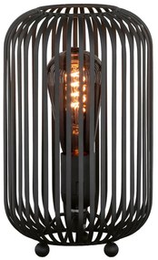 Veioză neagră cu abajur din metal (înălțime 25 cm) Cage – Fischer &amp; Honsel