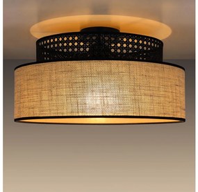Plafonieră BOHO 1xE27/60W/230V negru/bej