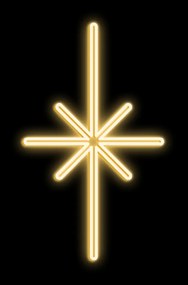 decoLED Lumina LED motiv stele polaris, Agățat,26 X 45 cm, alb cald