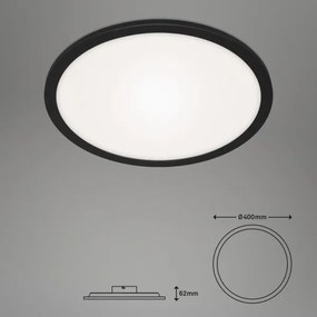 Plafonieră LED dimabilă Briloner 7168-015 PIATTO LED/22W/230V negru + telecomandă