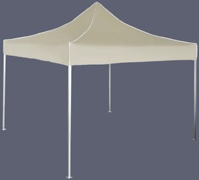 Pavilion de grădină 3x3m – din aluminiu, Fără pereţi laterali, Bej
