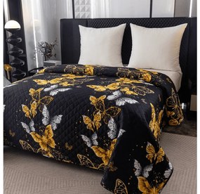 Cuvertura de pat GOLD BUTTERFLY negru Dimensiune: 220 x 240 cm