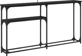 vidaXL MasaConsole Stejar Negru 146 x 22.5 x 75 cm Lemn compozit