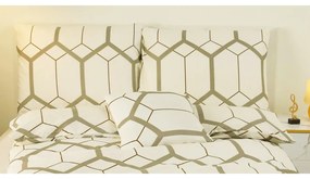 Lenjerie de pat crem din microsatin pentru pat de o persoană cu 6 piese 140x200 cm Carter – My House