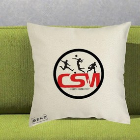 Perna Personalizata CSM Sighetu Marmatiei Sport, 40x40 cm, Ecru, Husa Detasabila, Perna Inclusa, BEKZ®