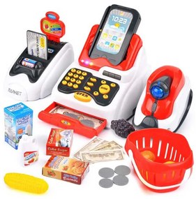 Casa de marcat de jucarie, rosu-alb