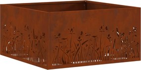 vidaXL Cuptor de foc Maro 60 x 60 x 30 cm Oțel rezistent de intemperii