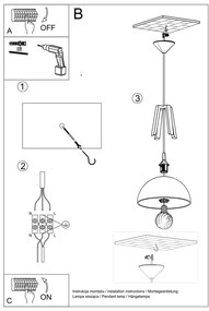 Lustră Sollux Olla, alb