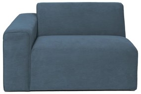 Modul pentru canapea albastru cu tapițerie din catifea reiată (cu colț pe partea stângă ) Sting – Scandic