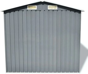 Magazie metalica de gradina, 204 x 132 x 186 cm, gri