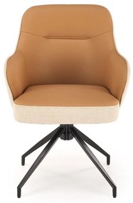 Scaun rotativ K527 maro/bej