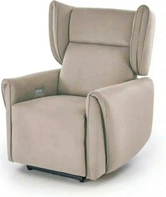Fotoliu recliner GELATO, bej, stofa clasica, 83x91/161x95/109 cm