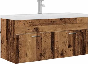 vidaXL Dulap de Baie Lemn vechi 100 x 38,5 x 46 cm Lemn compozit