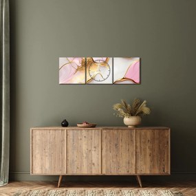 Tablou - Design de marmură (cu ceas) (90x30 cm)