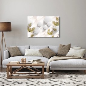 Tablou - 3D cercuri cu flori (90x60 cm)