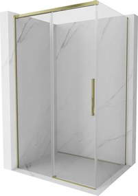 Mexen Rox cabina de duș glisantă 150 x 90 cm, transparentă, aurie - 8C2-150-090-50-00