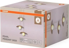 Osram - Lustră suspendată pe cablu DECOR PEARL, 3x G9/5W/230V, bej