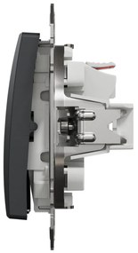 Intrerupator dublu, 10A, IP20, antracit, Schneider Sedna Design