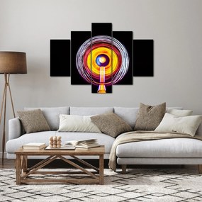 Tablou cu lumini în cerc (150x105 cm)
