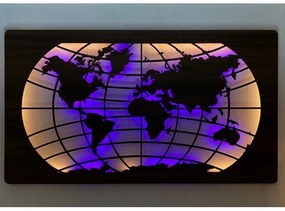 Li-Go 4709/DUB2 - Decorațiune LED de perete RGBW, LED/24W/230V, 125x74 cm, stejar + telecomandă