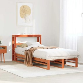vidaXL Cadru pat fără saltea, maro ceruit, 75x190 cm, lemn masiv pin