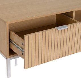 Măsuță de cafea în culoare naturală cu aspect de lemn de stejar 50x110 cm Mid-Lines – Casa Selección