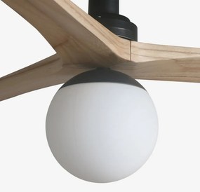 Lustra cu Ventilator smart sistem TUYA si telecomanda KLIM S 92,5cm, negru/ pin