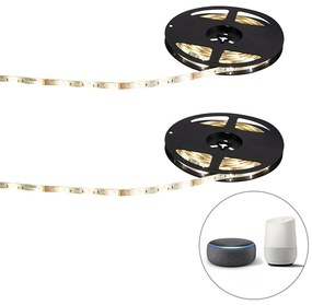 Set de 2 benzi LED inteligente RGBW 5 metri 24W inclusiv driver