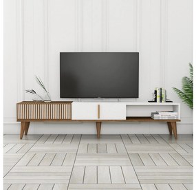 Masă TV/Dulap Tepeve (Nuc + alb) . 1095455
