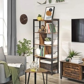 Bibliotecă rustică elegantă din lemn rustic - raft