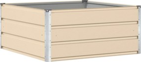 vidaXL Jardinieră Creme 100 x 100 x 45 cm Oțel
