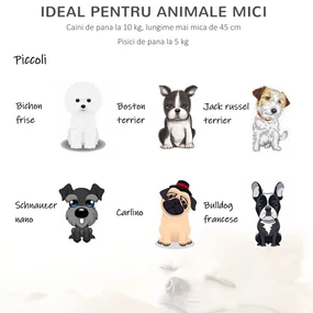 PawHut Culcuș de Interior din Rachită Sintetică Gri pentru Pisici și Câini până la 10kg, Confort și Stil, 60x60x23.5cm | Aosom Romania