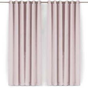 Draperie roz-deschis dimout (semi-opacă) din catifea 140x175 cm Velto – Filumi