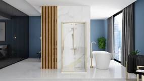 Cabina de dus de perete REA Rapid Slide Brush Gold